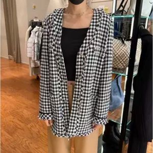 M - Pinko black and White Tweed Blazer